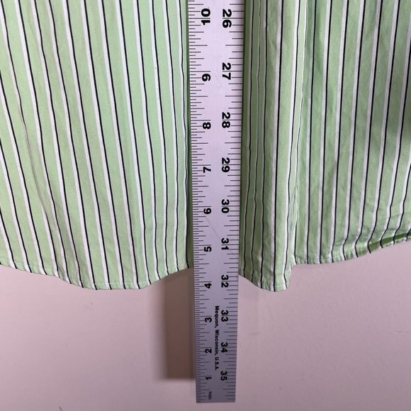 Polo Ralph Lauren Striped Green Button Down Shirt Men’s XL Navy PONY PIMA - Picture 8 of 10